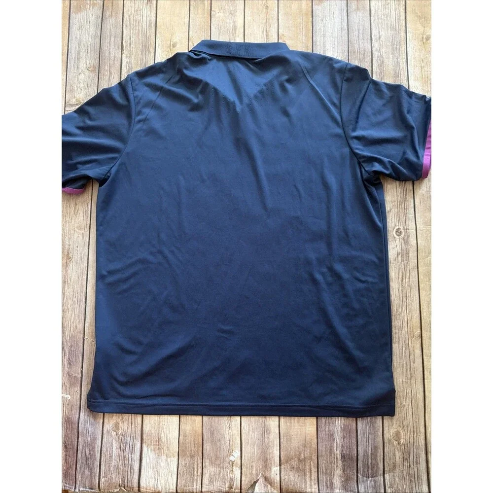 Adidas Polo Shirt XL Blue Purple Quail Hollow Climachill Mens